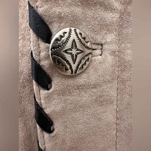 CHICO'S DESIGN Suede Leather Southwestern Graphic Jacket NWOT - Picture 8 of 11